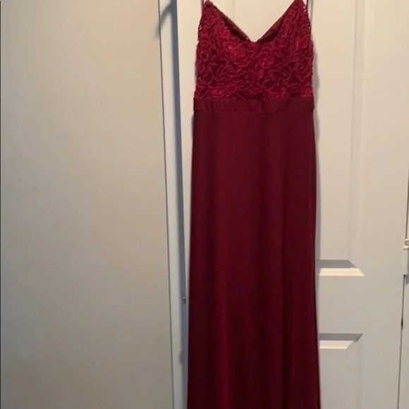 Red A-LIne Long Formal Dress Prom Dress Size 11 Juniors New - Picture 2 of 5